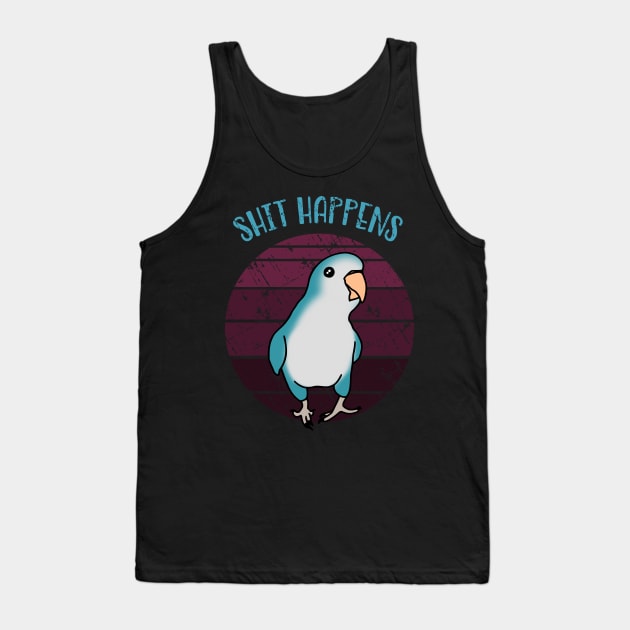 shit happens - monk parakeet doodle Tank Top by FandomizedRose